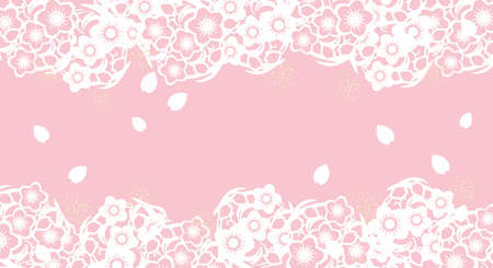 Gentle and cute sakura background illustrationのイラスト素材