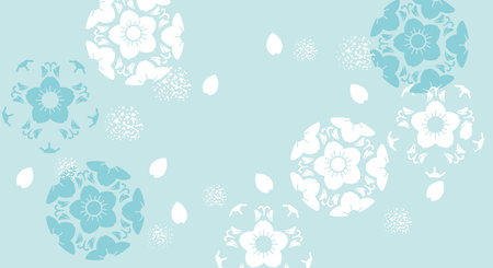 Gentle and cute sakura background illustrationのイラスト素材