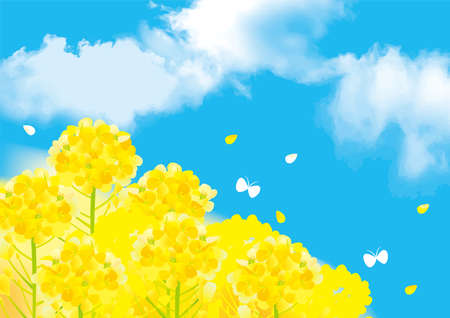 Spring leaf flower background illustrationのイラスト素材