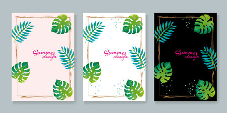 Tropical palm flamingo tropical illustration