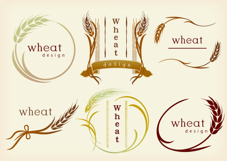 Wheat wheat  mark illustrationのイラスト素材