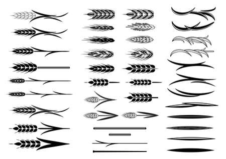 It is an icon illustration of wheat ears.のイラスト素材