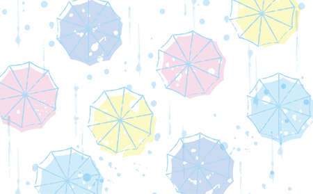 Umbrella umbrella water image illustrationのイラスト素材