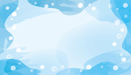 Watercolor style water image background illustrationのイラスト素材
