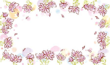 Gentle flowers Floral background illustrationのイラスト素材