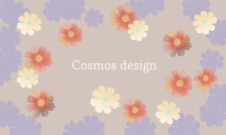 Gentle flowers Floral background illustrationのイラスト素材