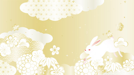 2023 New Year's card material background illustrationのイラスト素材