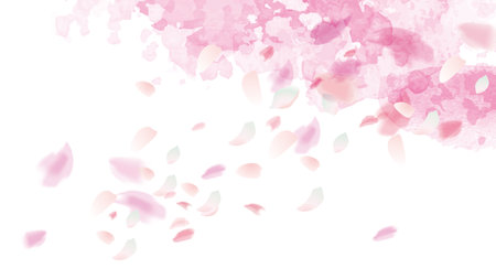 SAKURA background illustration with a gentle atmosphereのイラスト素材