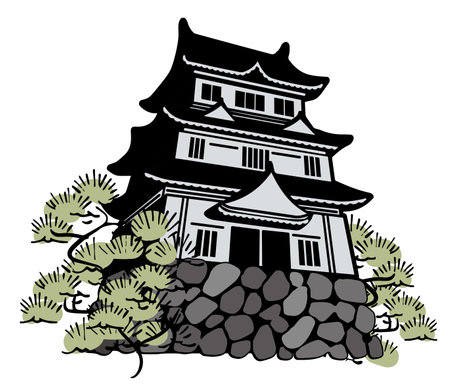 Illustration of a historical castleのイラスト素材