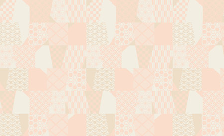 Japanese style pattern background illustrationのイラスト素材