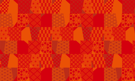 Japanese style pattern background illustrationのイラスト素材