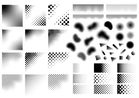 Business dot gradation background material setのイラスト素材