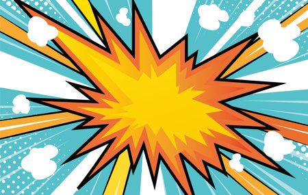 Manga comic concentrated line radiation background illustrationのイラスト素材