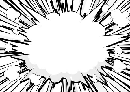 Manga comic concentrated line radiation background illustrationのイラスト素材