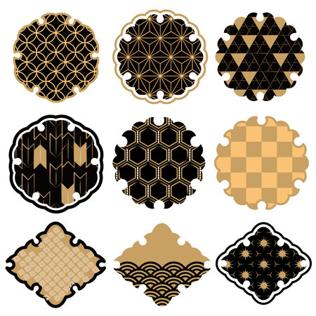 New Year New Year's card material background illustrationのイラスト素材