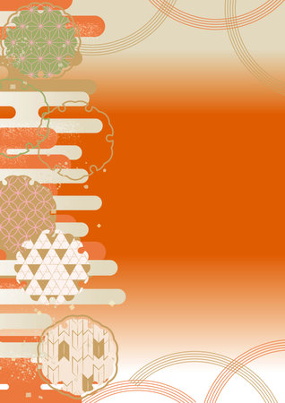 Japanese style Japanese pattern material patternのイラスト素材