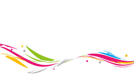 Beautiful Five-Color Curved Backgrounds Web graphicsのイラスト素材