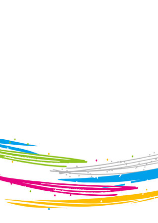 Beautiful Five-Color Curved Backgrounds Web graphicsのイラスト素材
