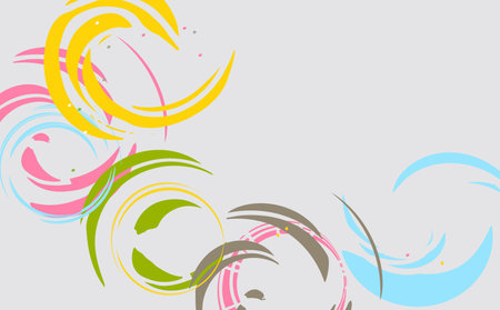 Beautiful Five-Color Curved Backgrounds Web graphicsのイラスト素材