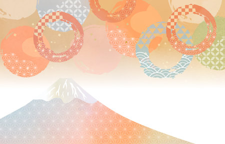 This is a beautiful and delicate Japanese pattern background illustration.の写真素材