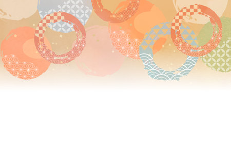 This is a beautiful and delicate Japanese pattern background illustration.の写真素材