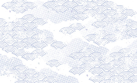 Japanese background pattern illustration with beige wavesのイラスト素材