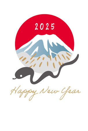 Clip art of New Year's cardのイラスト素材
