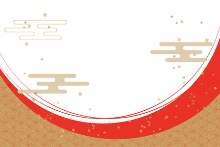 Simple and beautiful Japanese Pattern Background Clip Artsのイラスト素材