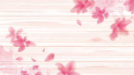 Beautiful Cherry Blossom Background Clip Artsのイラスト素材