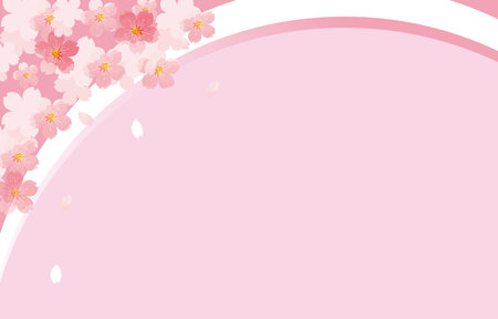 Beautiful Cherry Blossom Background Clip Artsのイラスト素材