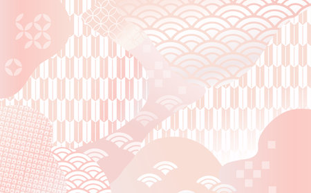 Pink beautiful cherry blossom background illustrationのイラスト素材