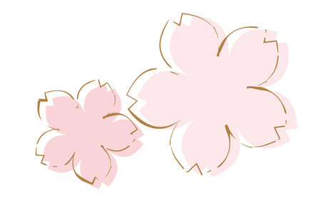 Pink beautiful cherry blossom background illustrationのイラスト素材