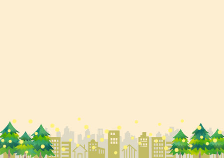 Clip art of cedar pollen cedar treeのイラスト素材