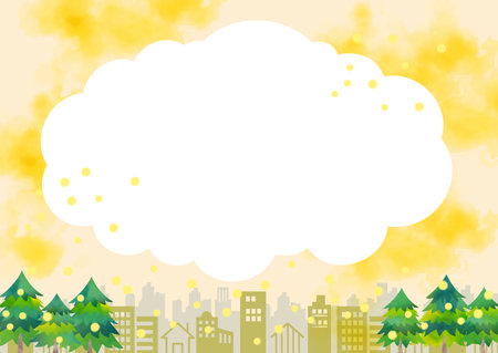 Clip art of cedar pollen cedar treeのイラスト素材