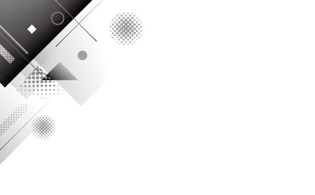 business black and white cool geometric background clipartのイラスト素材