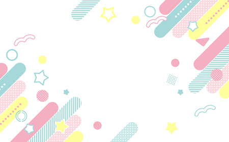 Cute Pastel Business Background Geometricのイラスト素材