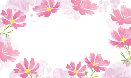 A gentle watercolor background illustrationのイラスト素材