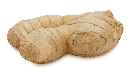 Fresh ginger root isolated on a white backgroundの写真素材