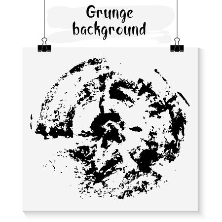 Hand made grunge black round background for posters, cards, flyers, T-shirt print and web-use.のイラスト素材