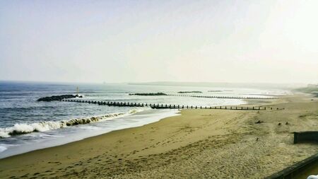 View along beachの素材
