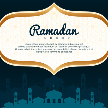 Ramadan Kareem Vector Backgroundのイラスト素材