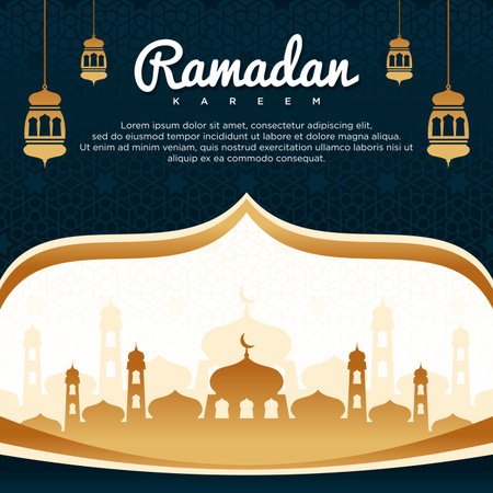 Ramadan Kareem Vector Backgroundのイラスト素材