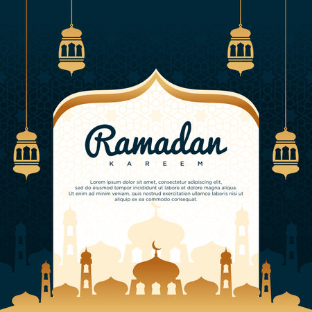 Ramadan Kareem Vector Backgroundのイラスト素材