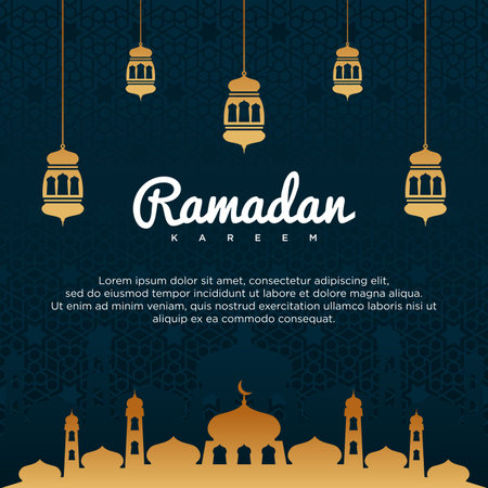 Ramadan Kareem Vector Backgroundのイラスト素材