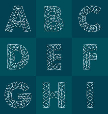 polygonal fontのイラスト素材