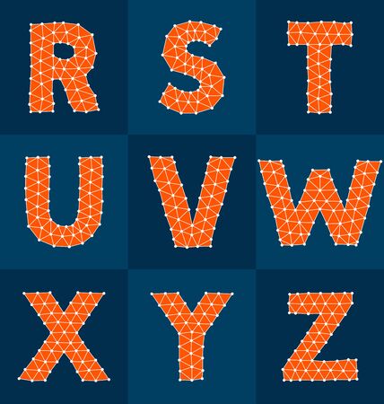 collection of polygonal fontのイラスト素材