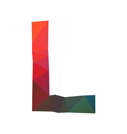 colorful polygonal font for various useのイラスト素材