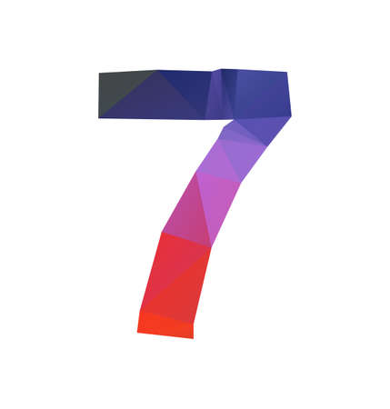 colorful polygonal number for various useのイラスト素材