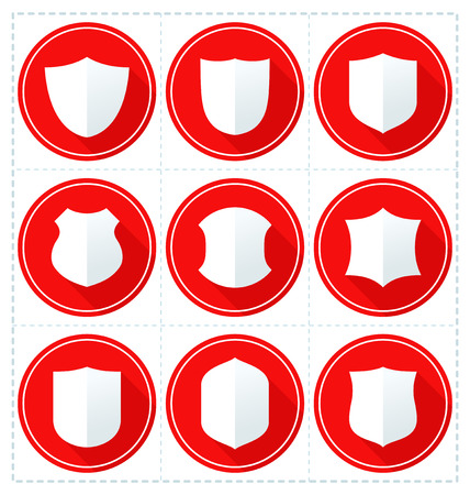collection of shield icon represent protection and safetyのイラスト素材