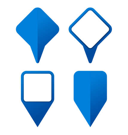 collection of pinpoint icon can be used for logo or various map applicationsのイラスト素材